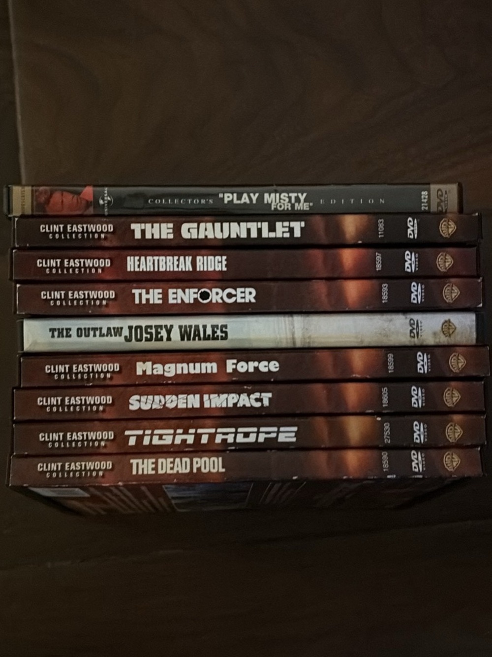Set of 9 Clint Eastwood dvds